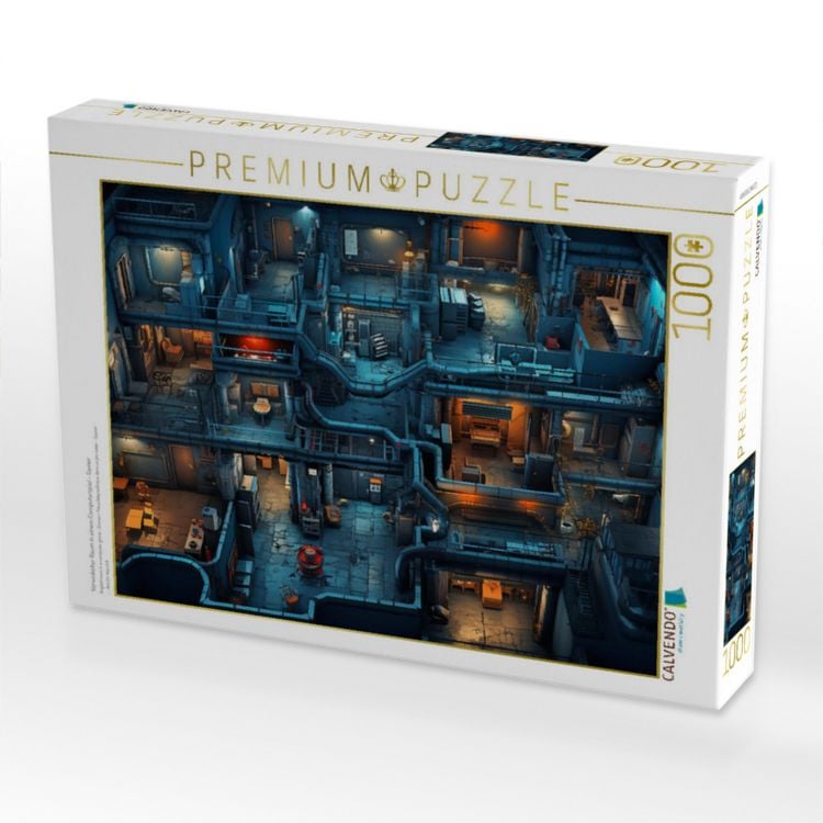 Produktbild: CALVENDO Puzzle Verwinkelter Raum in einem Computerspiel - Gamer | 1000 Teile Lege-Gr&ouml;&szlig;e 64x48cm Foto-Puzzle f&uuml;r gl&uuml;ckliche Stunden