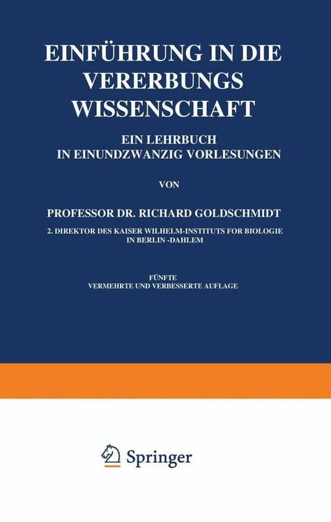 Produktbild: Einf&uuml;hrung in die Vererbungswissenschaft