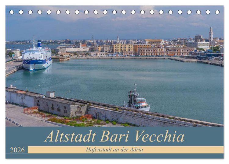 Produktbild: Altstadt Bari Vecchia (Tischkalender 2026 DIN A5 quer), CALVENDO Monatskalender