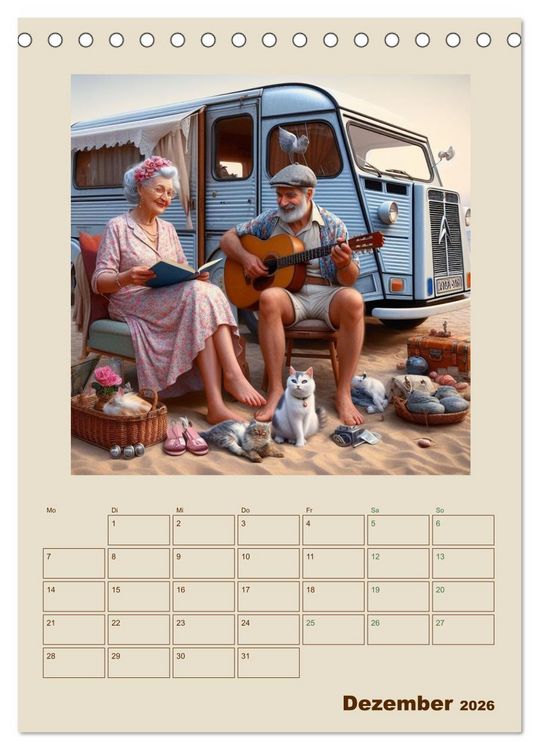 Produktbild: Campingromantik das Leben ist ein Abenteuer (Tischkalender 2026 DIN A5 hoch), CALVENDO Monatskalender