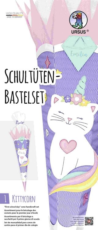 Produktbild: URSUS Schult&uuml;ten-Bastelset "Kittycorn"