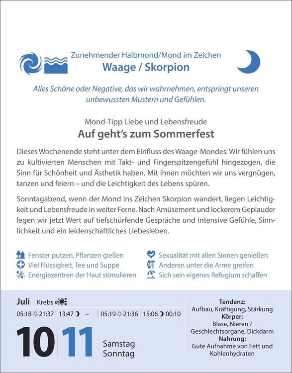 Produktbild: Leben mit dem Mond Tagesabrei&szlig;kalender 2027 - Praktische Tipps Tag f&uuml;r Tag