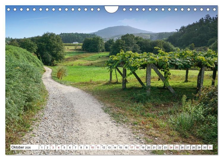 Produktbild: Unterwegs - Caminho Portugu&ecirc;s. Zu Fu&szlig; auf dem Portugiesischen Jakobsweg (Wandkalender 2026 DIN A4 quer), CALVENDO Monatskalender