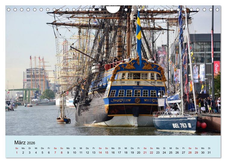Produktbild: Parade der Windjammer - 2026 (Wandkalender 2026 DIN A4 quer), CALVENDO Monatskalender