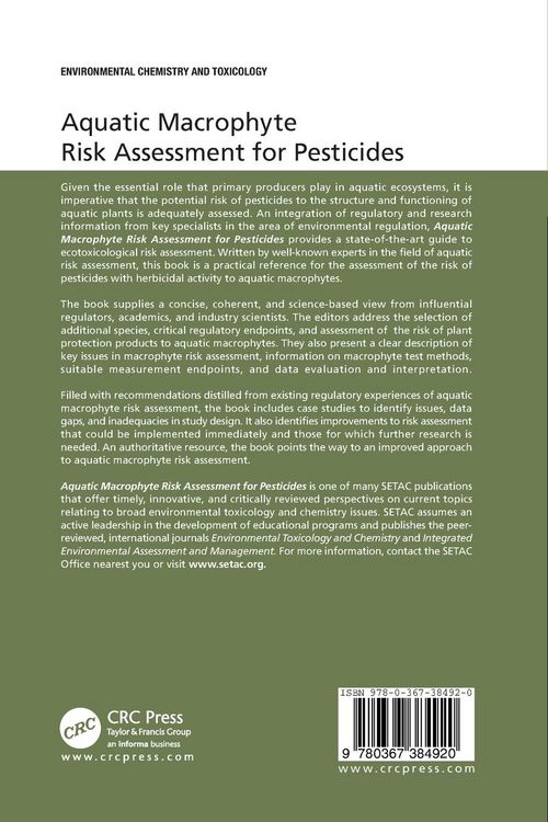 Produktbild: Aquatic Macrophyte Risk Assessment for Pesticides