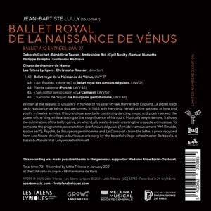 Produktbild: Lully: Ballet royal de la Naissance de V'nus
