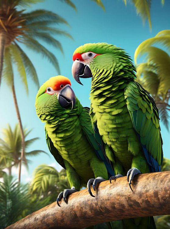 Produktbild: CALVENDO Puzzle Amazonenpapageien im Tropenparadies | 2000 Teile Lege-Gr&ouml;&szlig;e 90x67cm Foto-Puzzle f&uuml;r gl&uuml;ckliche Stunden