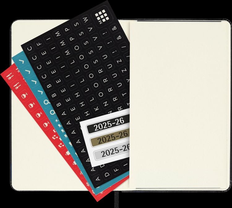 Produktbild: Moleskine 18 Monate Wochenkalender 2025/2026, P/A6, 1 Wo = 2 Seiten, Horizontal, Fester Einband, Schwarz