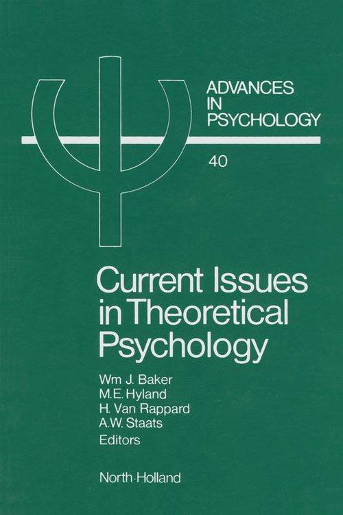 Produktbild: Current Issues in Theoretical Psychology