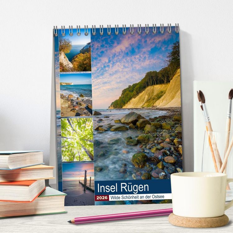 Produktbild: Insel R&uuml;gen - Wilde Sch&ouml;nheit an der Ostsee (Tischkalender 2026 DIN A5 hoch), CALVENDO Monatskalender