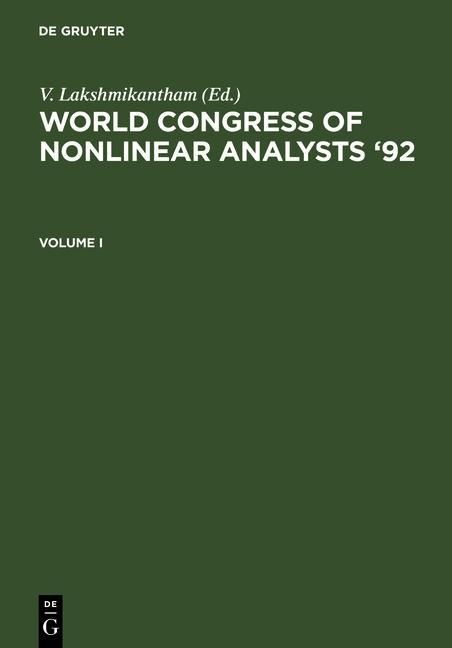 Produktbild: World Congress of Nonlinear Analysts '92