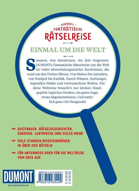 Produktbild: DUMONTs Fantastische R&auml;tselreise Einmal um die Welt