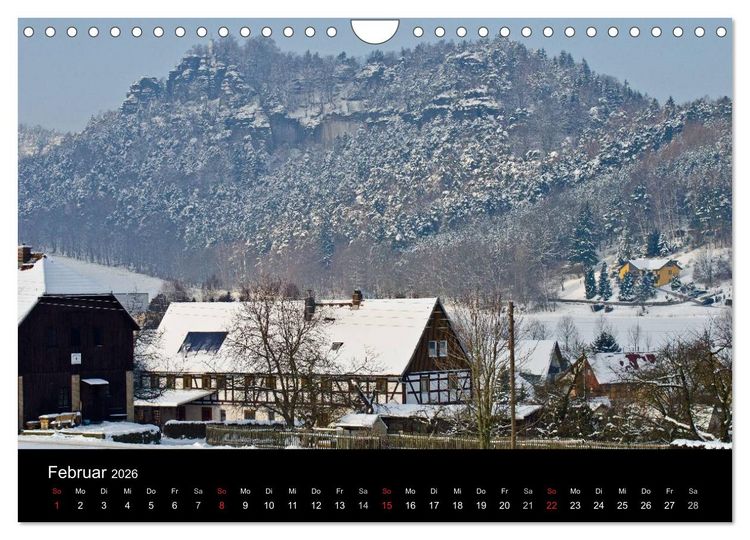 Produktbild: Die s&auml;chsische Schweiz 2026 (Wandkalender 2026 DIN A4 quer), CALVENDO Monatskalender