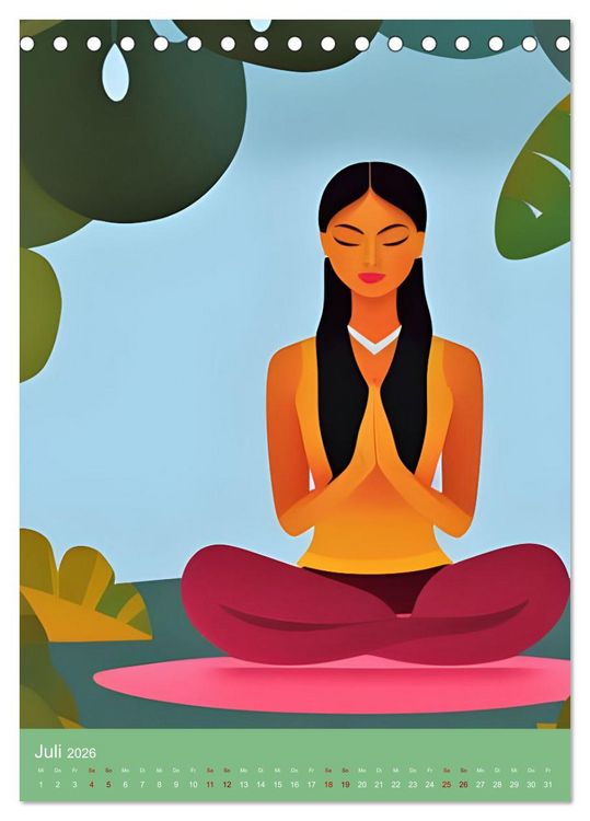 Produktbild: Meditation verbindet (Tischkalender 2026 DIN A5 hoch), CALVENDO Monatskalender