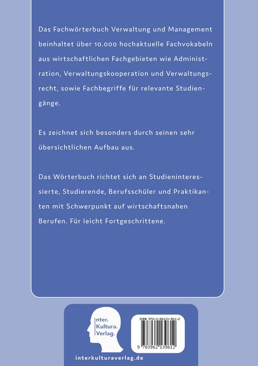Produktbild: Interkultura Praxisw&ouml;rterbuch f&uuml;r Verwaltung und Management