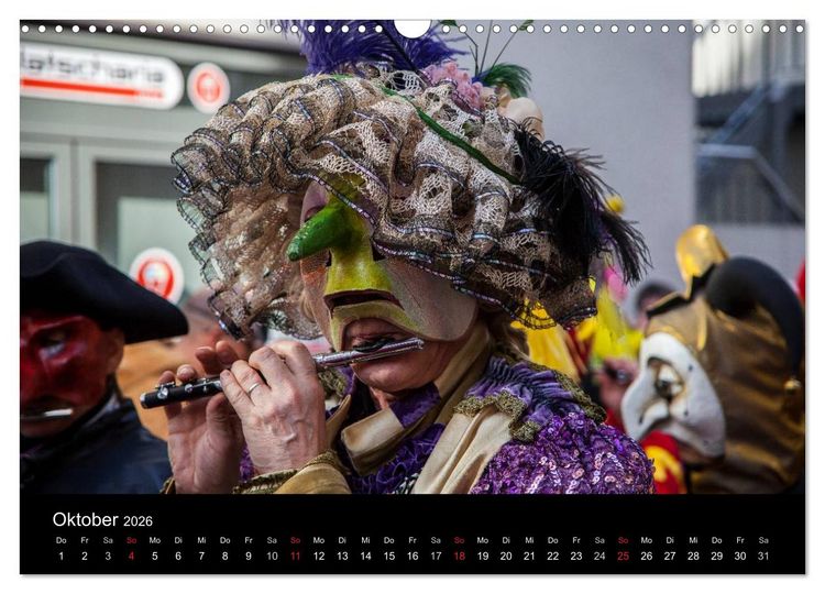 Produktbild: BASLER FASNACHT &ndash; Faszinierendes, schweizerisch regionales Brauchtum. (Wandkalender 2026 DIN A3 quer), CALVENDO Monatskalender