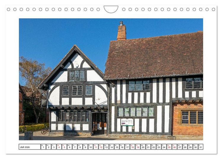 Produktbild: Stratford upon Avon - Shakespeare-Stadt (Wandkalender 2026 DIN A4 quer), CALVENDO Monatskalender