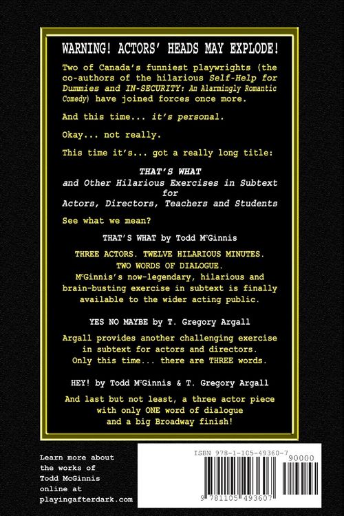 Produktbild: That's What And Other Exercises in Subtext