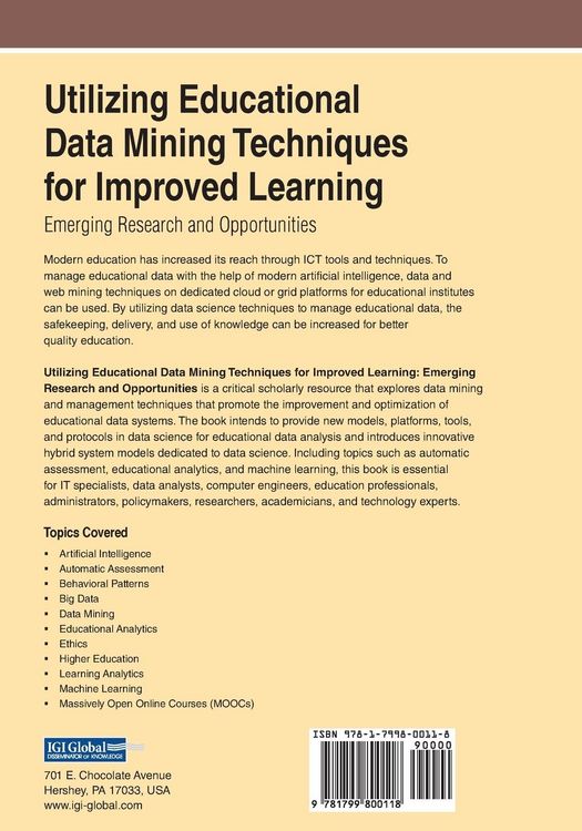 Produktbild: Utilizing Educational Data Mining Techniques for Improved Learning