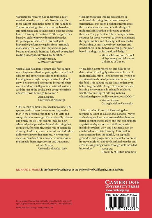 Produktbild: The Cambridge Handbook of Multimedia Learning