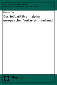 Produktbild: Das Solidarit&auml;tsprinzip im europ&auml;ischen Verfassungsverbund