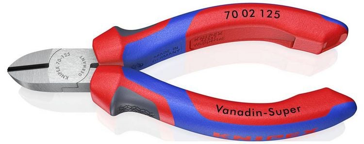 Produktbild: Knipex 70 02 125 Werkstatt Seitenschneider mit Facette 125mm