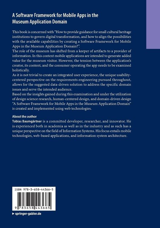 Produktbild: A Software Framework for Mobile Apps in the Museum Application Domain