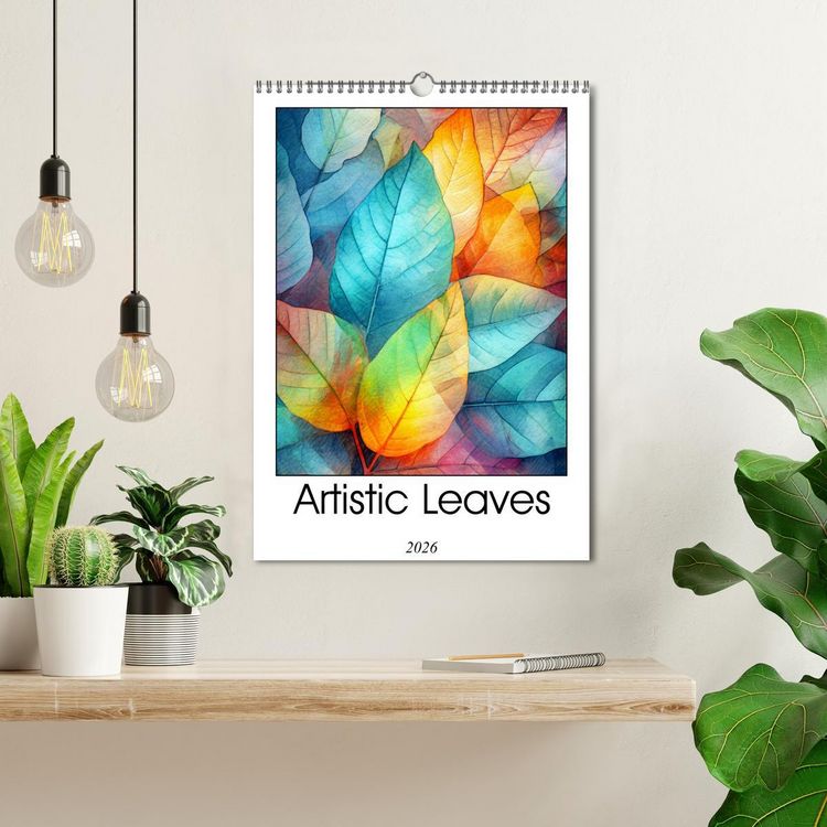 Produktbild: Artistic Leaves (Wall Calendar 2026 DIN A3 portrait), CALVENDO 12 Month Wall Calendar