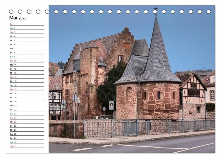 Produktbild: Herrliches Hessen - B&uuml;dingen (Tischkalender 2026 DIN A5 quer), CALVENDO Monatskalender