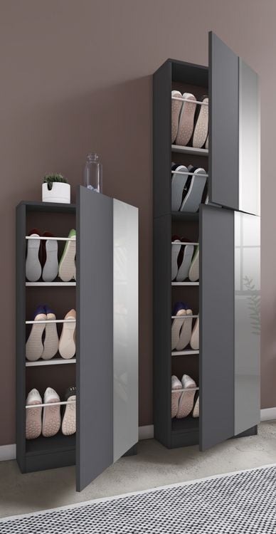 Produktbild: Holz Schuhschrank Schuhkommode Fulisa XL Spiegel