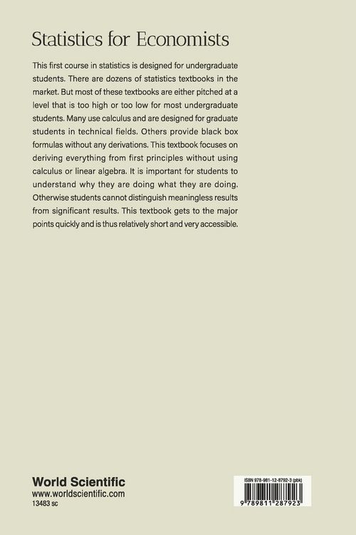 Produktbild: Statistics For Economists