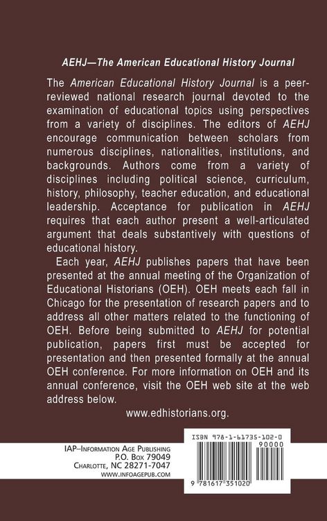 Produktbild: American Educational History Journal VOLUME 37, NUMBER 1 & 2 2010 (HC)