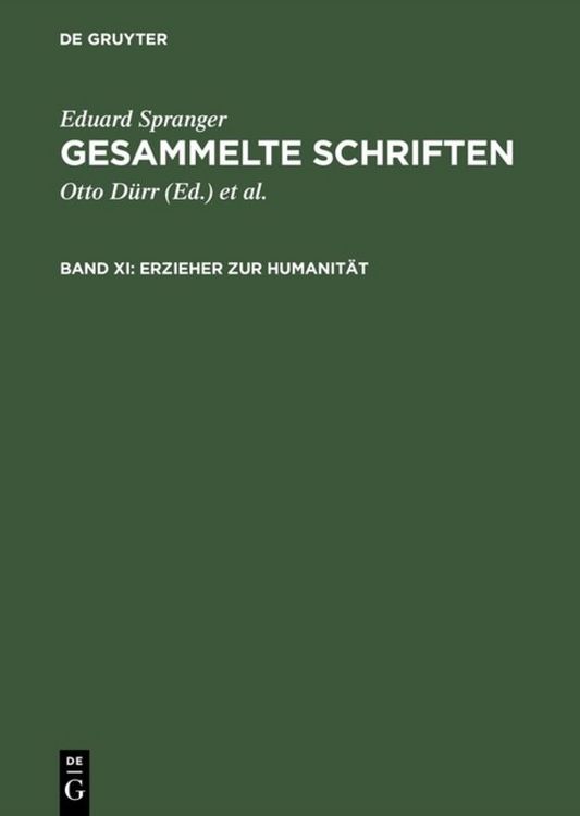 Produktbild: Erzieher zur Humanit&auml;t