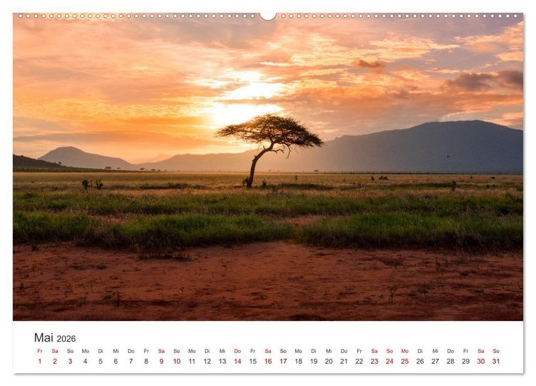 Produktbild: Kenia - Eine Safari durch unber&uuml;hrte Natur. (hochwertiger Premium Wandkalender 2026 DIN A2 quer), Kunstdruck in Hochglanz