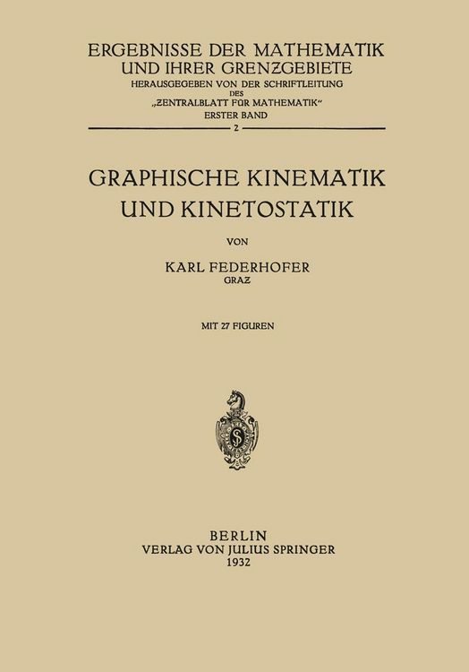 Produktbild: Graphische Kinematik und Kinetostatik