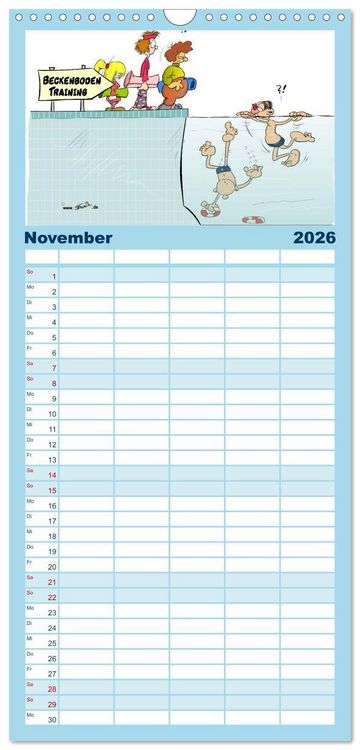 Produktbild: Familienplaner 2026 - Trumix Cartoons - Dumm gelaufen mit 5 Spalten (Wandkalender, 21 x 45 cm) CALVENDO
