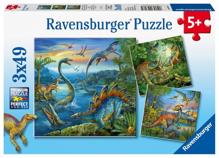 Produktbild: Puzzle Ravensburger Faszination Dinosaurier 3 X 49 Teile