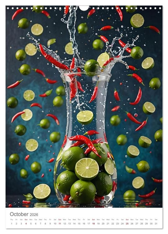 Produktbild: Pure refreshment - Infused water (Wall Calendar 2026 DIN A3 portrait), CALVENDO 12 Month Wall Calendar