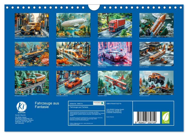 Produktbild: Fahrzeuge aus Fantasie (Wandkalender 2026 DIN A4 quer), CALVENDO Monatskalender