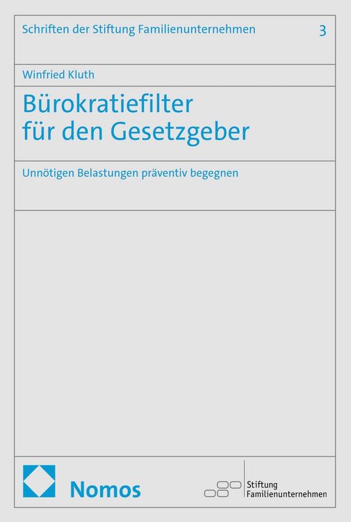Produktbild: B&uuml;rokratiefilter f&uuml;r den Gesetzgeber