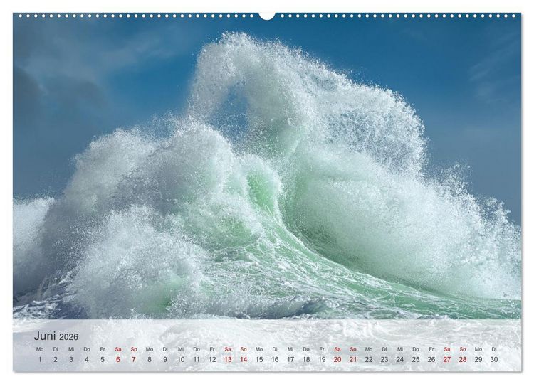 Produktbild: Azurblaue Horizonte - Die Sch&ouml;nheit des Meeres einfangen (hochwertiger Premium Wandkalender 2026 DIN A2 quer), Kunstdruck in Hochglanz