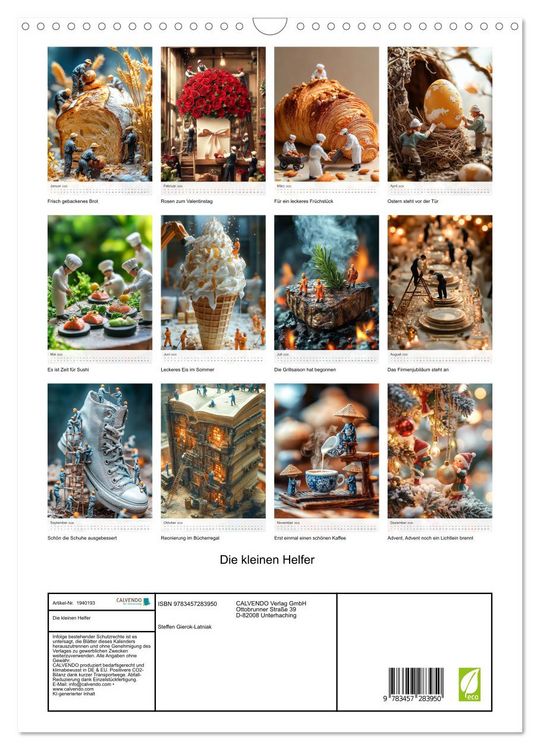 Produktbild: Die kleinen Helfer (Wandkalender 2026 DIN A3 hoch), CALVENDO Monatskalender
