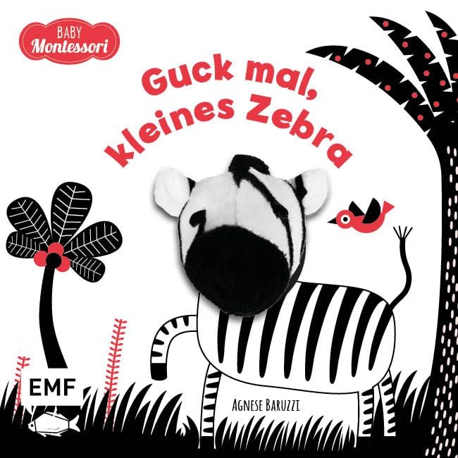 Produktbild: Kontrastbuch f&uuml;r Babys mit Fingerpuppe: Guck mal, kleines Zebra