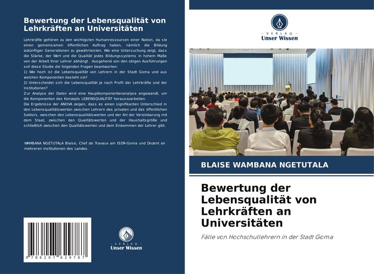 Produktbild: Bewertung der Lebensqualit&auml;t von Lehrkr&auml;ften an Universit&auml;ten