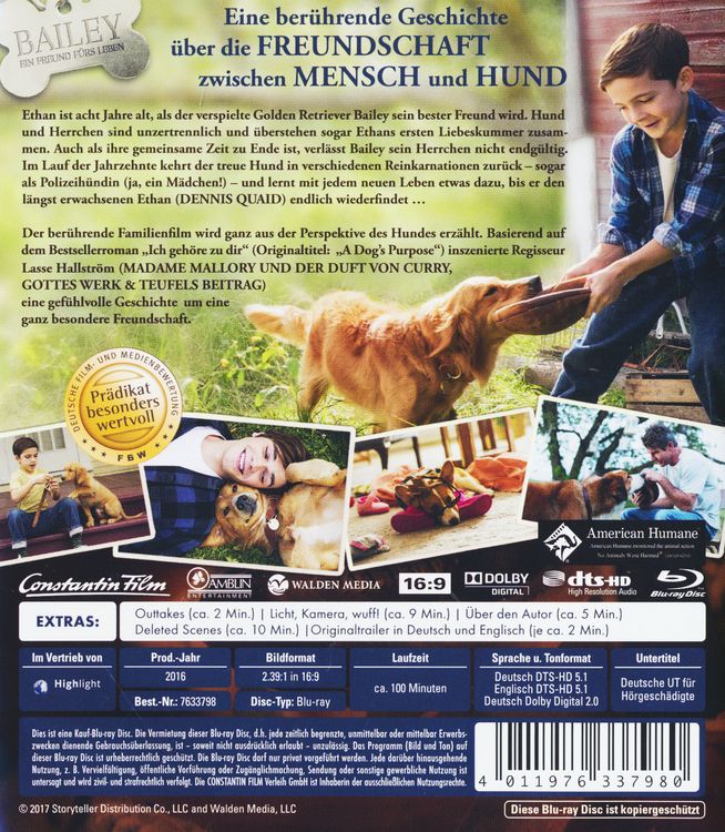 Produktbild: Bailey - Ein Freund f&uuml;rs Leben