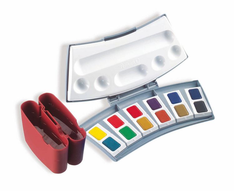 Produktbild: Pelikan Malkasten Aquarell, 12 Farben