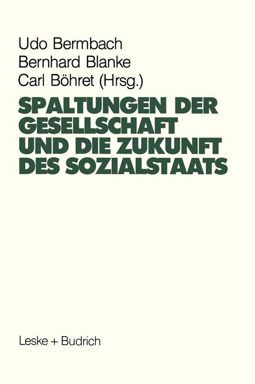 Produktbild: Spaltungen der Gesellschaft und die Zukunft des Sozialstaates