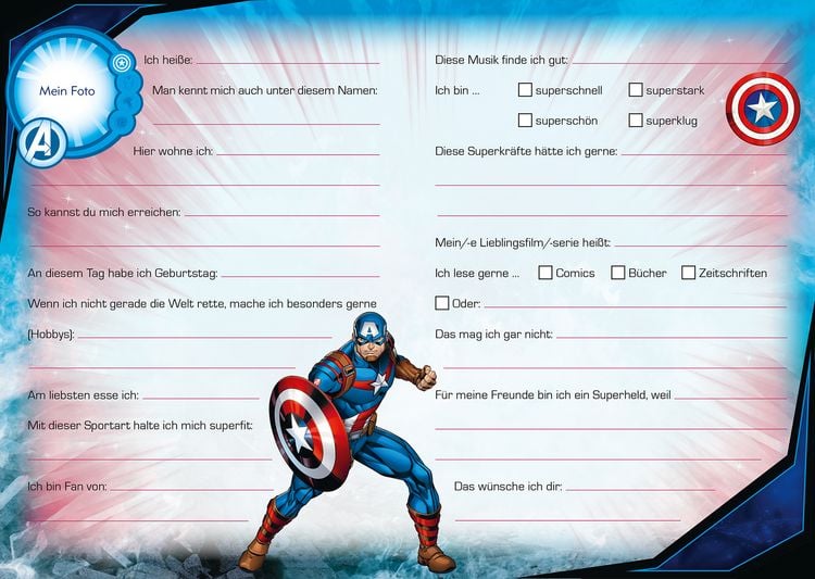 Produktbild: Marvel Avengers Freundebuch