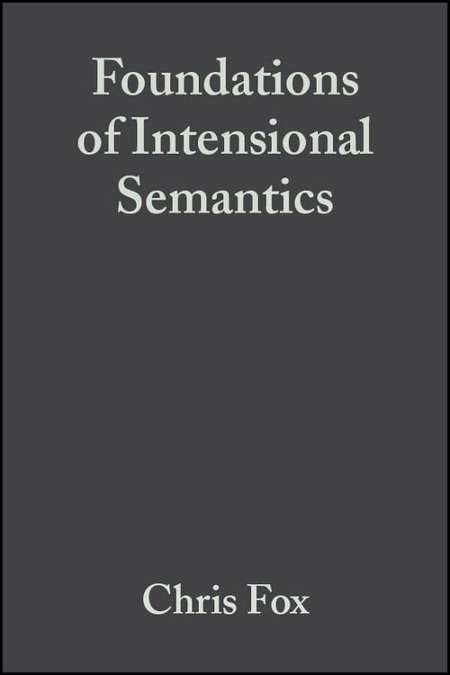 Produktbild: Foundations of Intensional Semantics