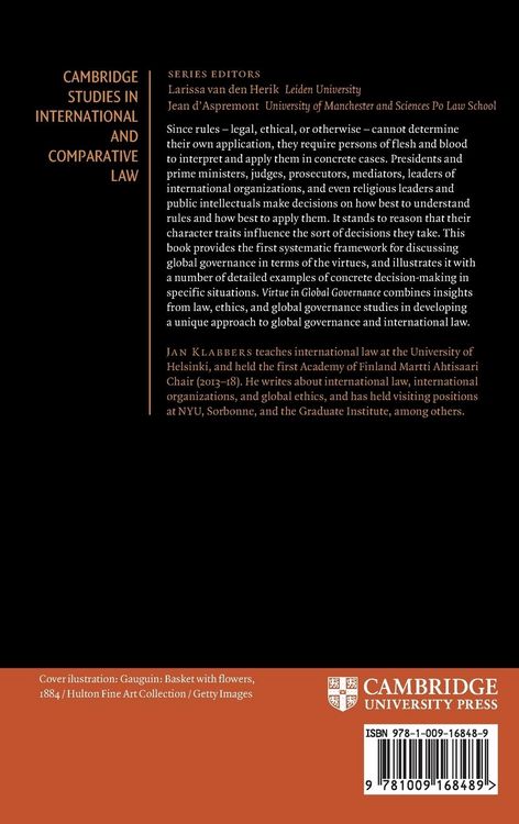 Produktbild: Virtue in Global Governance